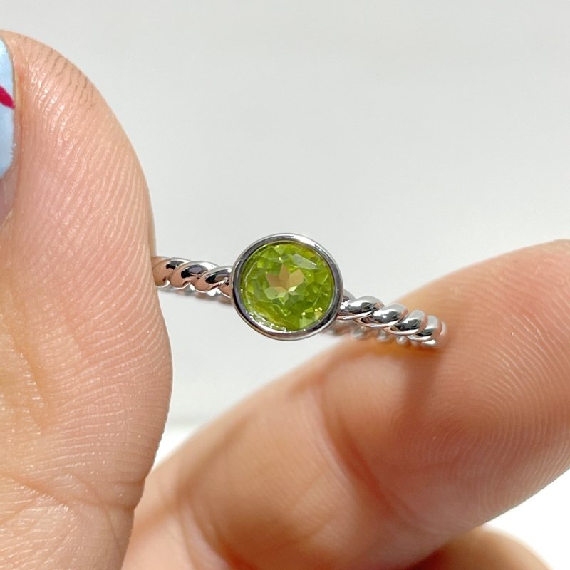 Cut Faceted Peridot Rings Wholesale - Wholesale Crystals