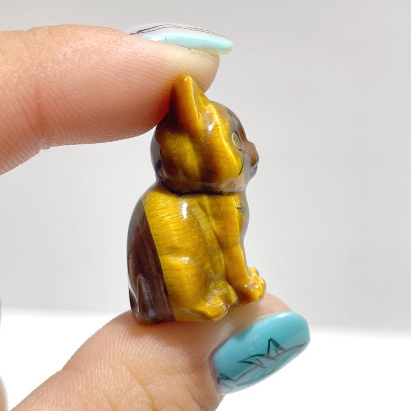 Cute Tiger Eye Cat Crystal Carving Wholesale - Wholesale Crystals