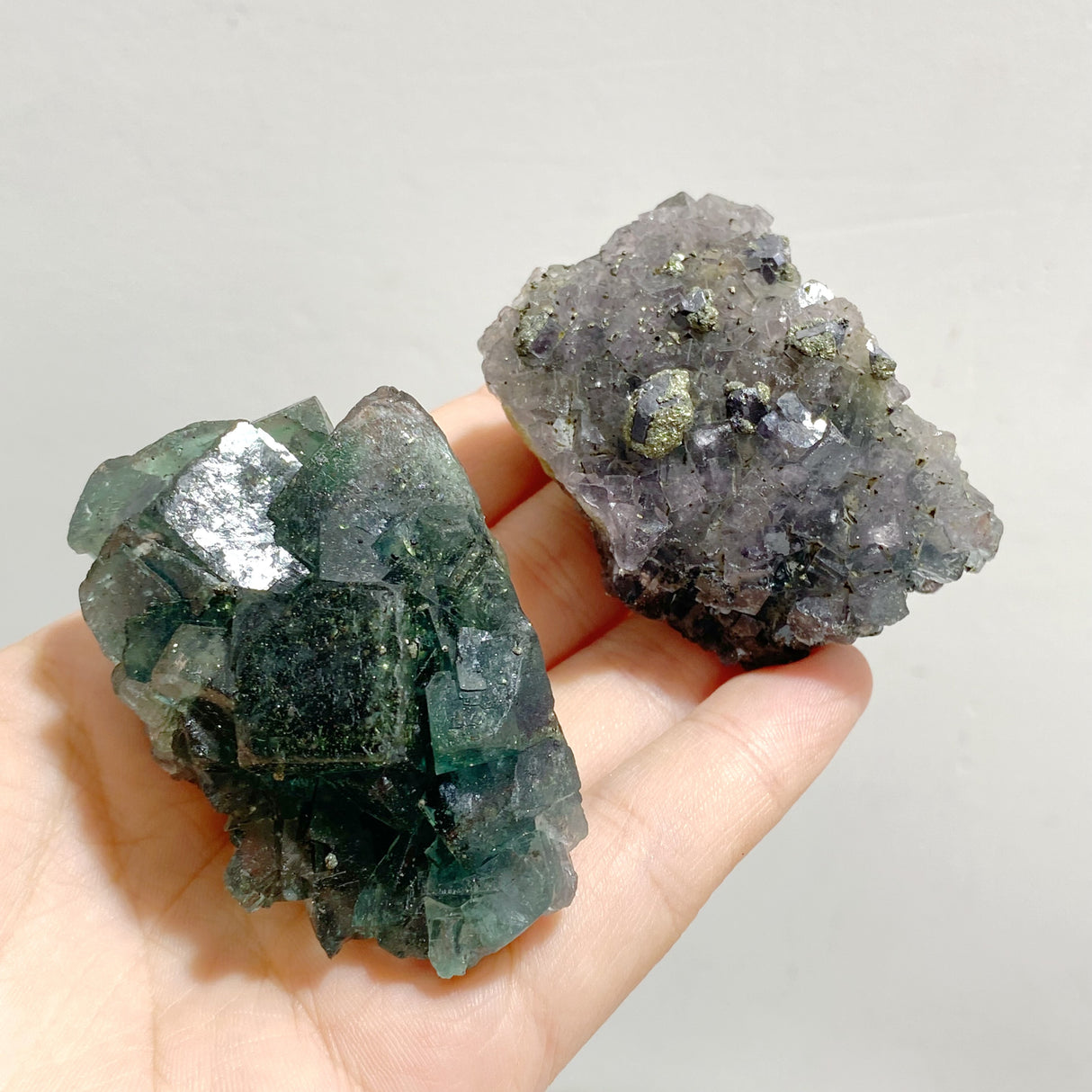 17 Pieces Blue Fluorite Mixed Pyrite Raw Stone