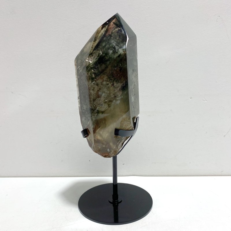 Garden Quartz Raw Bottom Point With Stand 2 - Wholesale Crystals