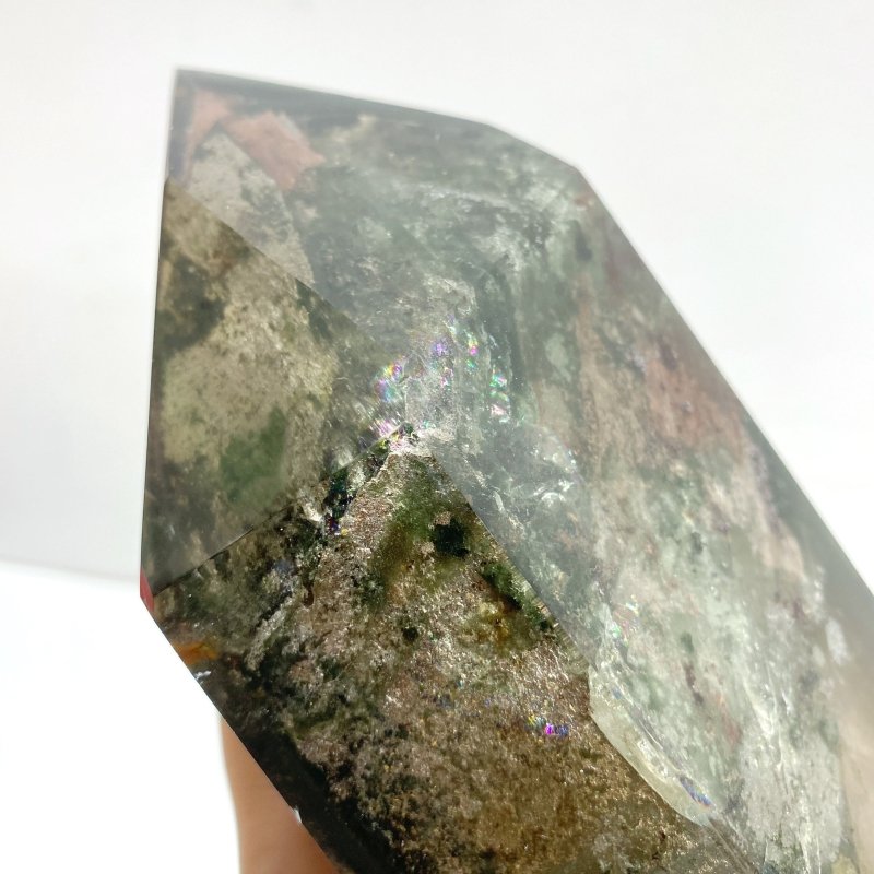 Garden Quartz Raw Bottom Point With Stand 2 - Wholesale Crystals
