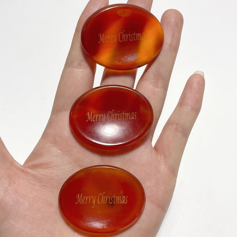 Gold Foil Lettering For Christmas Gift Worry Stone Wholesale - Wholesale Crystals