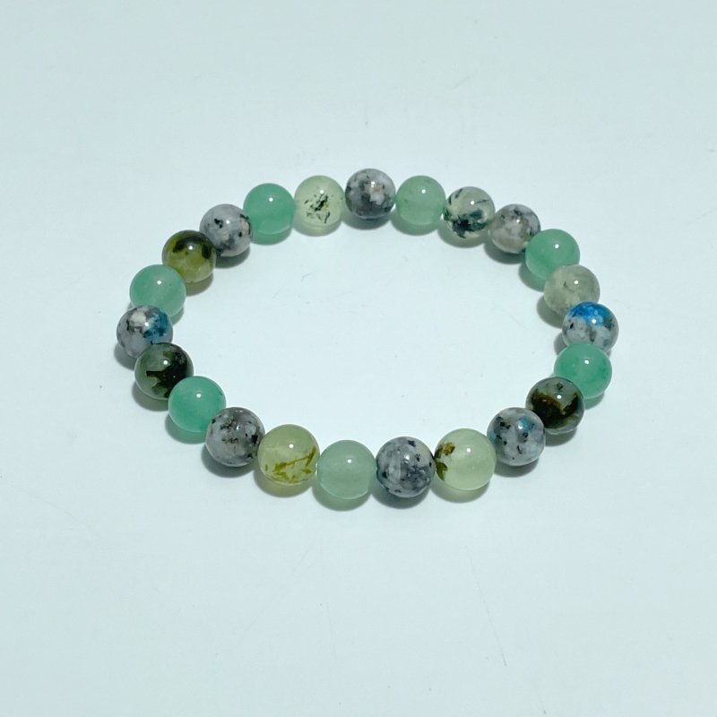 Green Aventurine Prehnite DIY Bracelet Wholesale Original Design - Wholesale Crystals
