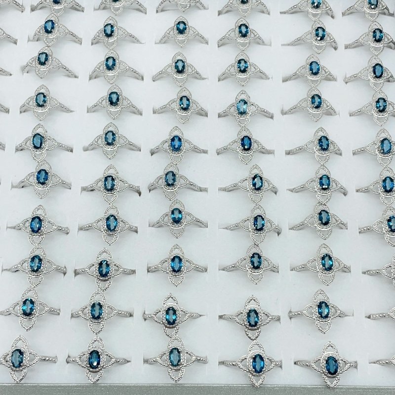 Heat Treatment Blue Topaz Rings Wholesale -Wholesale Crystals