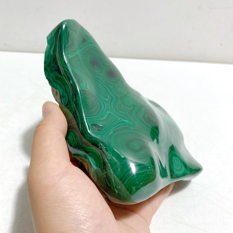 High Quality Beautiful Polished Malachite With Stand -Wholesale Crystals