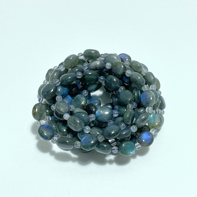 Labradorite Oval Shape Mixed Mini Beads Bracelets Wholesale - Wholesale Crystals