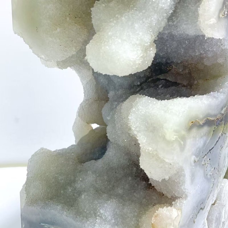 Large Geode Druzy Moss Agate Tower Home Decor - Wholesale Crystals