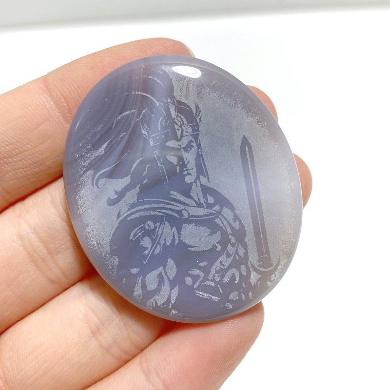 Laser Printing Silver Twelve Olympians Agate Stone DIY Accessories Wholesale - Wholesale Crystals