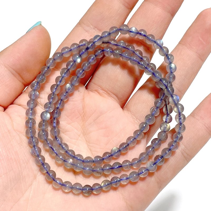 Mini Beads 4mm Labradorite 3 - Loop Bracelets Wholesale - Wholesale Crystals