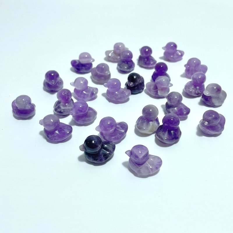 Mini Chevron Amethyst Duck Carving Wholesale - Wholesale Crystals