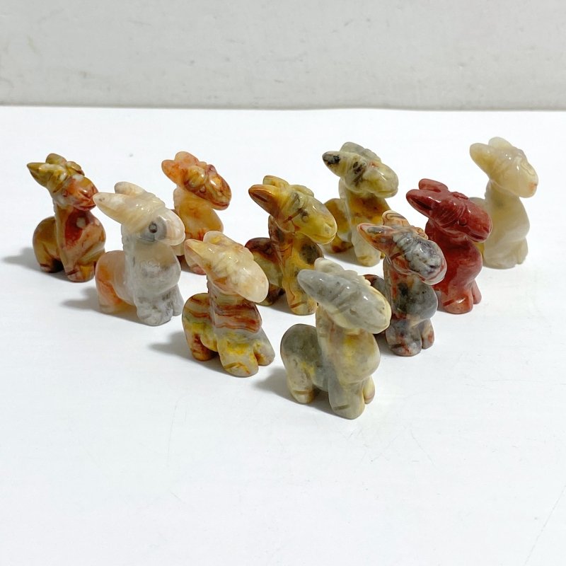 Mini Crazy Agate Ocean Jasper Sheep Carving Wholesale -Wholesale Crystals