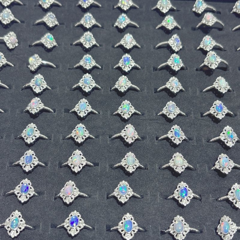 Natural Opal Flower Ring Wholesale - Wholesale Crystals