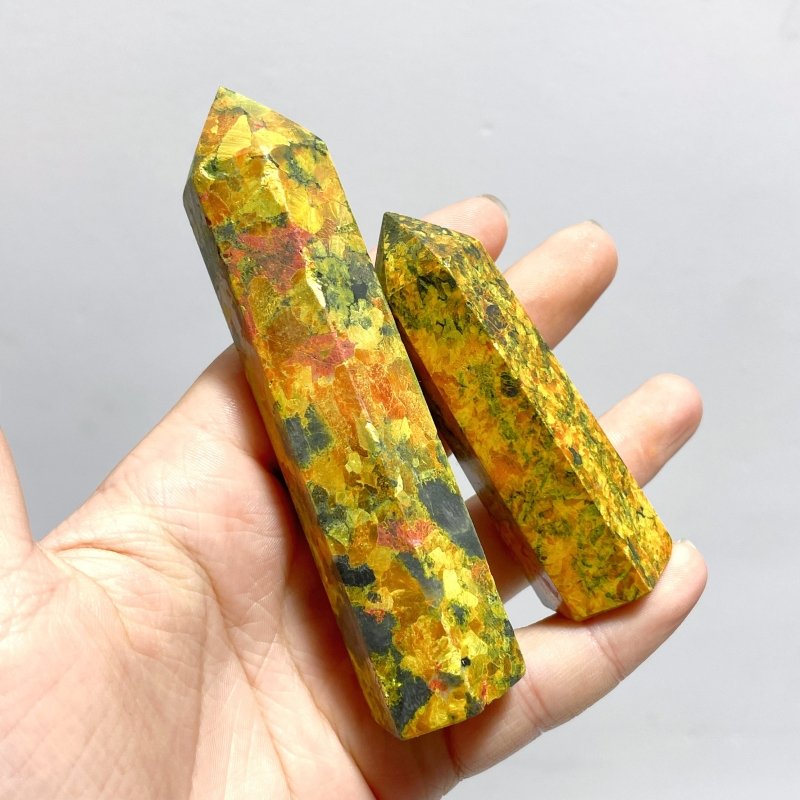 Natural Realgar Stone Points Wholesale - Wholesale Crystals
