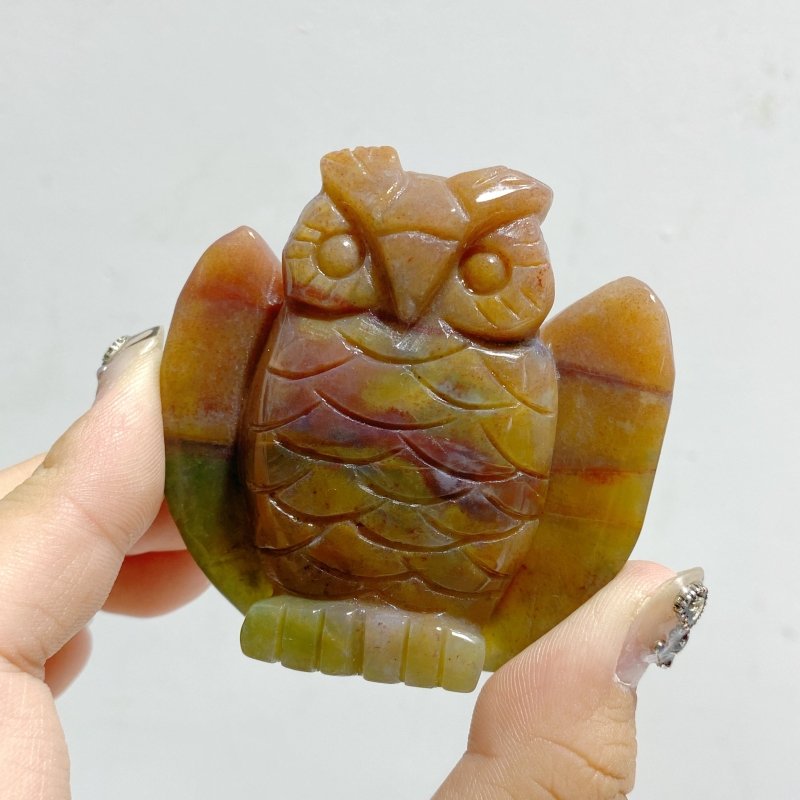 Ocean Jasper Owl Carving Wholesale -Wholesale Crystals