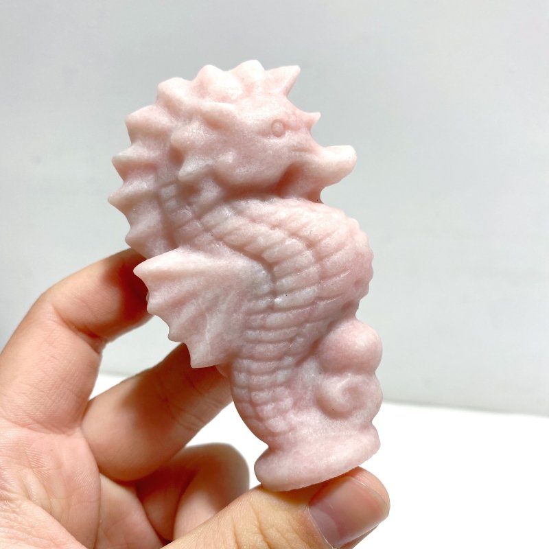 Pink Opal Seahorse Carving Wholesale - Wholesale Crystals