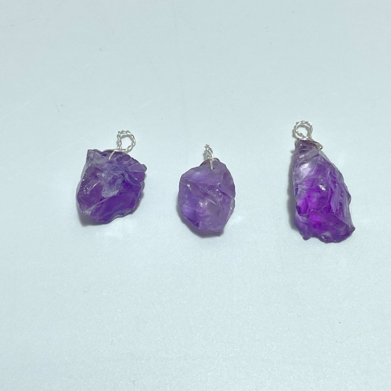 Raw Crystal Stones Pendant Wholesale Black Tourmaline Amethyst Aura Clear Quartz - Wholesale Crystals