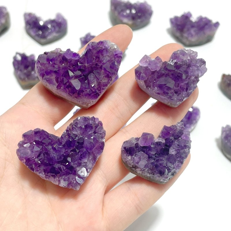 Small Amethyst Cluster Heart Shape Wholesale - Wholesale Crystals