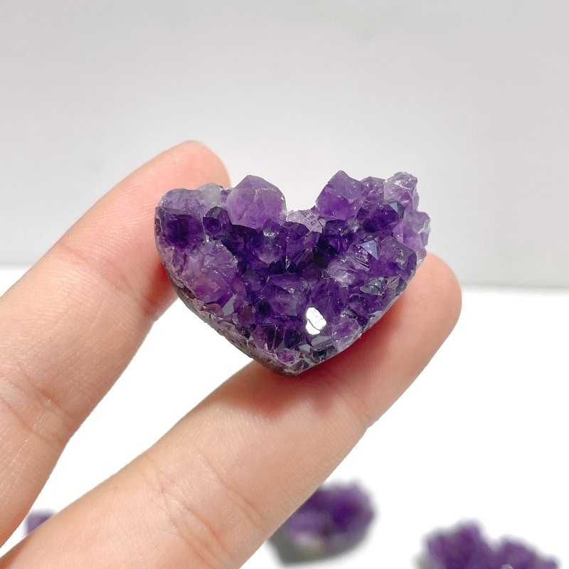 Small Amethyst Cluster Heart Shape Wholesale - Wholesale Crystals