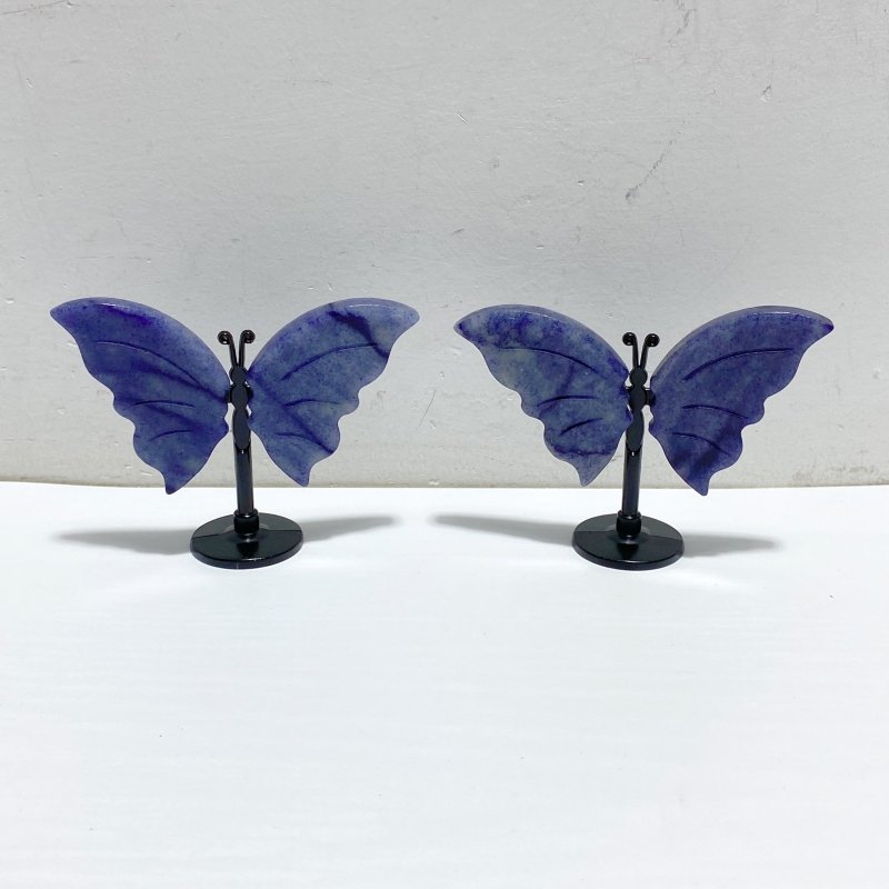 Small Blue Aventurine Butterfly Carving With Stand Wholesale -Wholesale Crystals