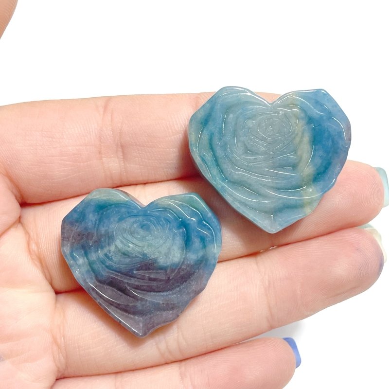 Trolleite Stone Rose Flower Heart Shape Carving Wholesale - Wholesale Crystals