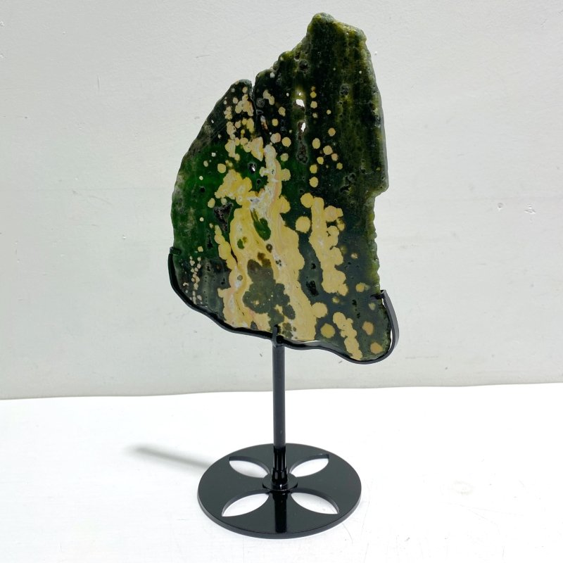 Unique 8th Vein Ocean Jasper Slab With Stand 7 - Wholesale Crystals
