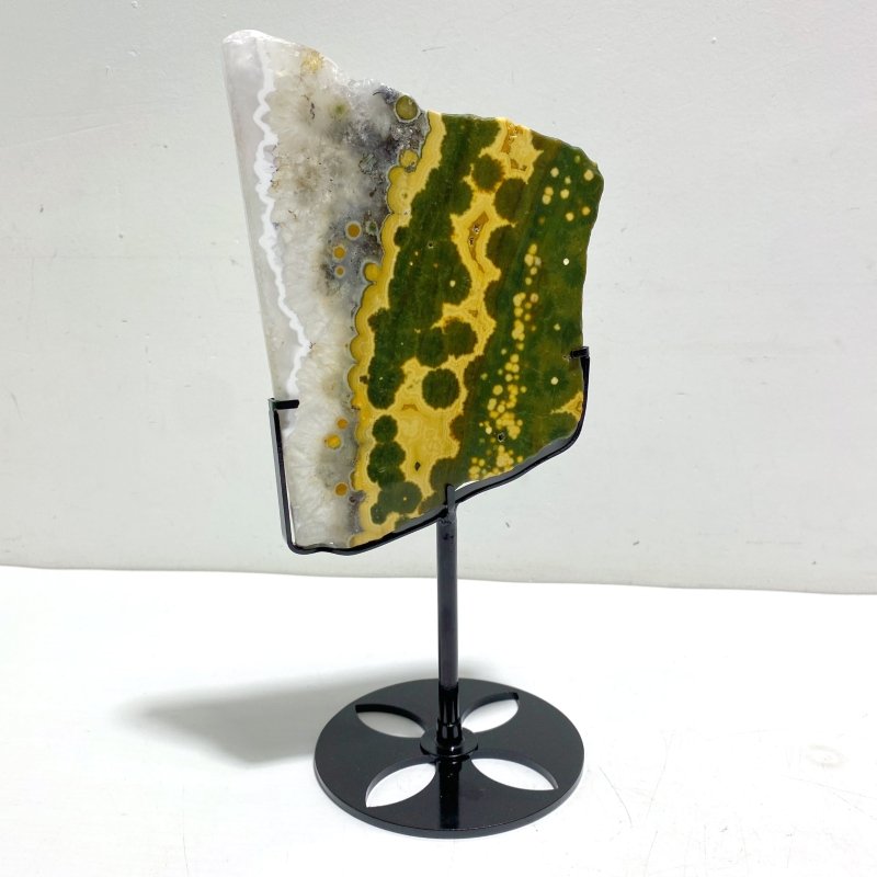 Unique 8th Vein Ocean Jasper Slab With Stand 9 - Wholesale Crystals