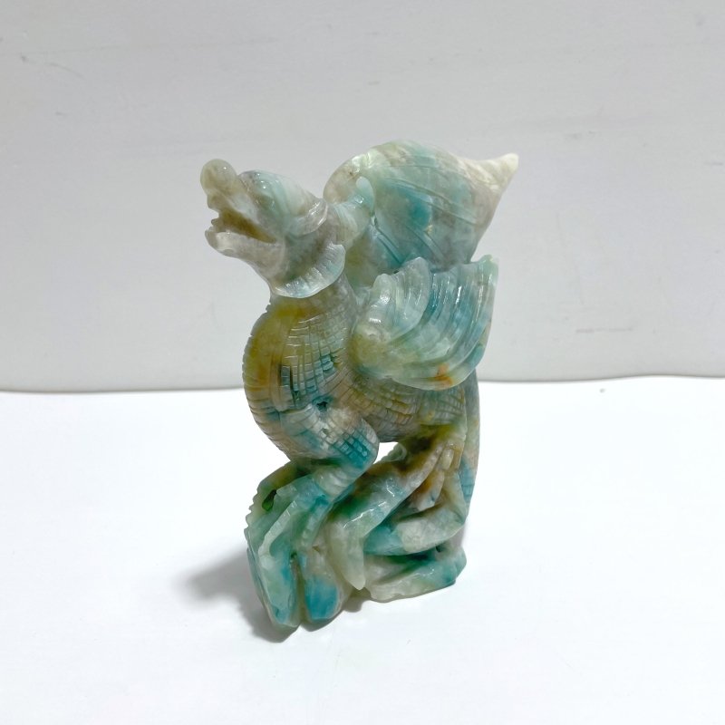 Unique Caribbean Calcite Flying Dragon Carving - Wholesale Crystals