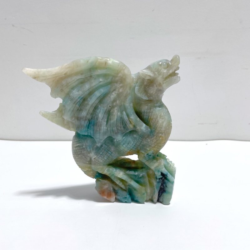 Unique Caribbean Calcite Flying Dragon Carving - Wholesale Crystals