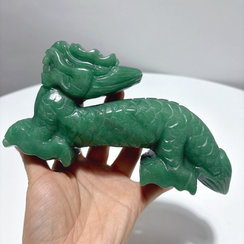 Unique Green Aventurine Chinese Dragon Carving - Wholesale Crystals