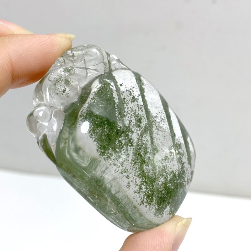 Unique Green Garden Quartz Chinese Dragon Carving For Making Jewelry DIY Pendant -Wholesale Crystals