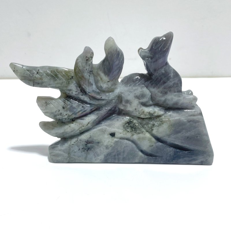 Unique Labradorite Nine - tailed Fox Carving - Wholesale Crystals