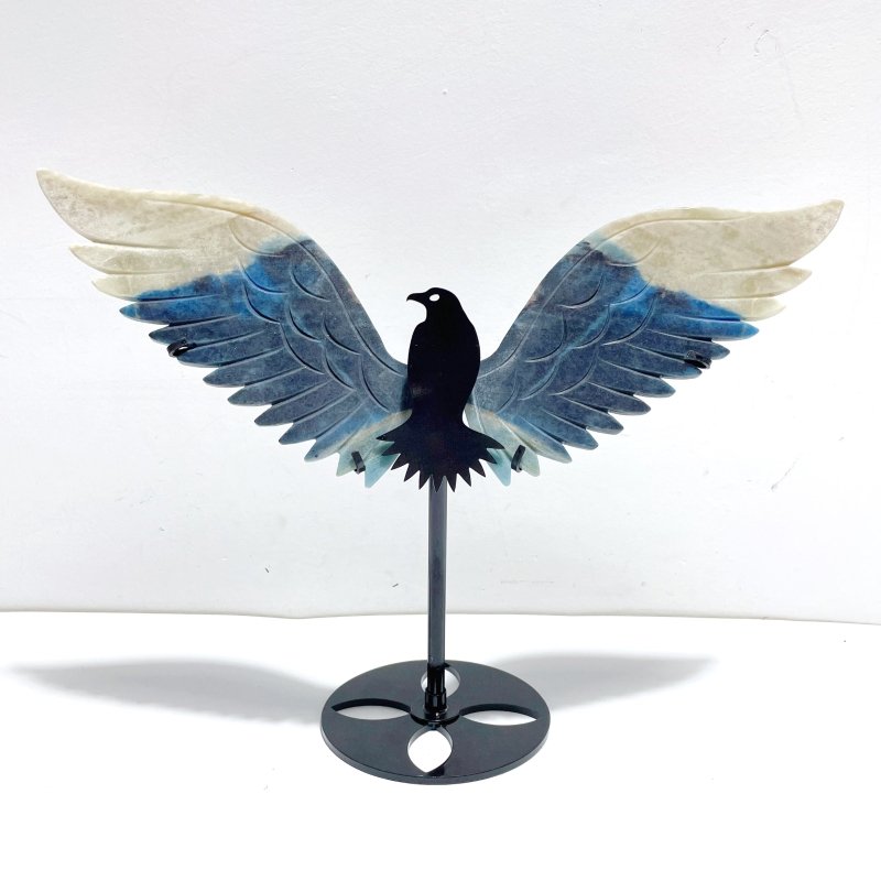 Unique Trolleite Stone Eagle Wing Carving With Stand A02 - Wholesale Crystals