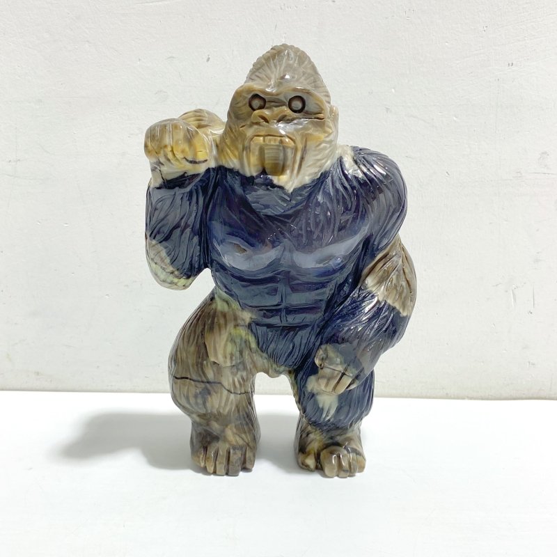 Unique Volcano Agate King Kong Ape Carving 9 -Wholesale Crystals