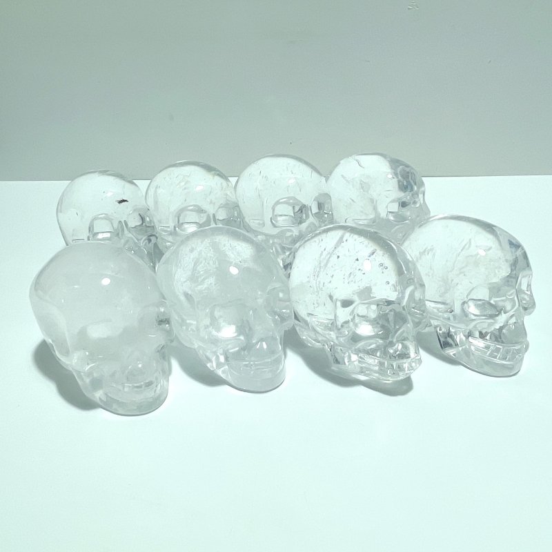 White Smelting Quartz Skull Carving Wholesale - Wholesale Crystals