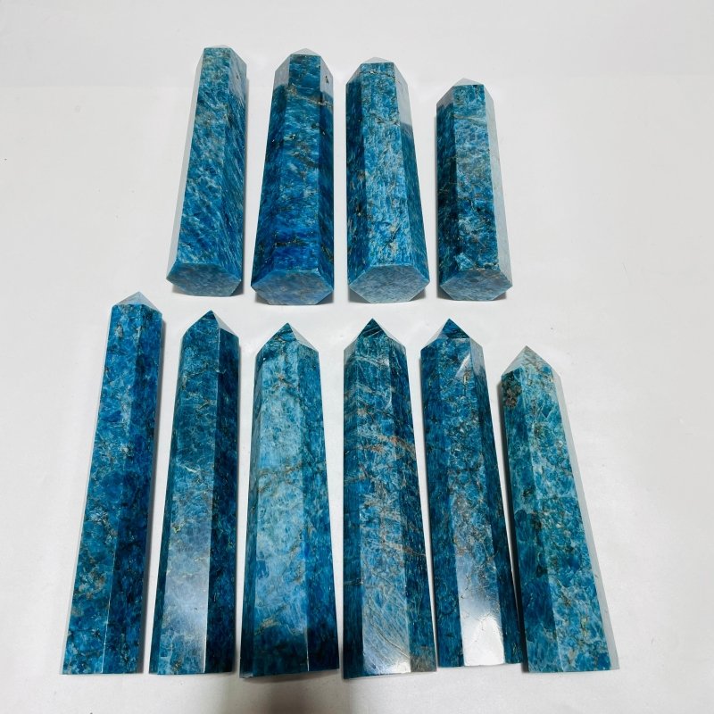 10 Pieces Large Blue Apatite Tower -Wholesale Crystals