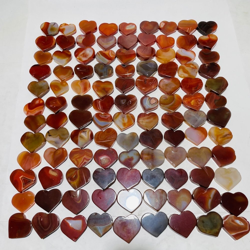 108 Pieces Carnelian Heart Clearance -Wholesale Crystals