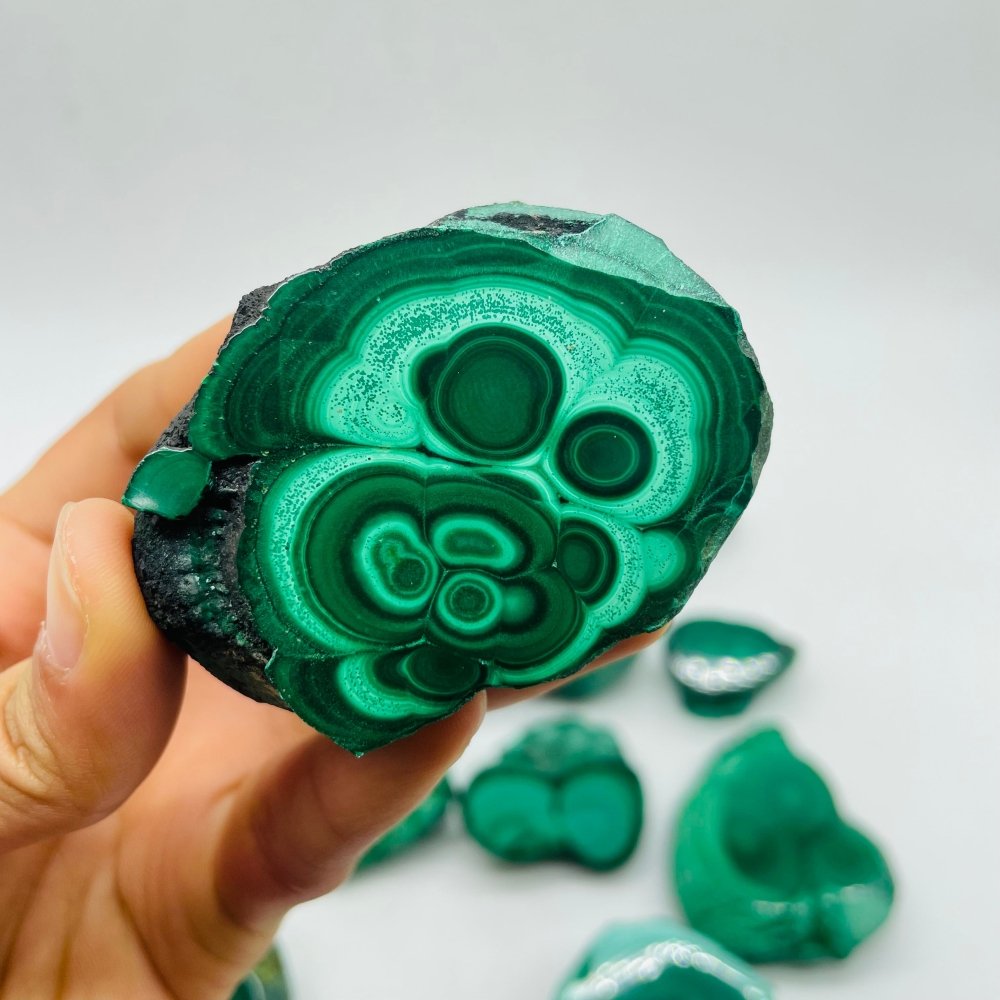 15 Pieces Polished Malachite -Wholesale Crystals