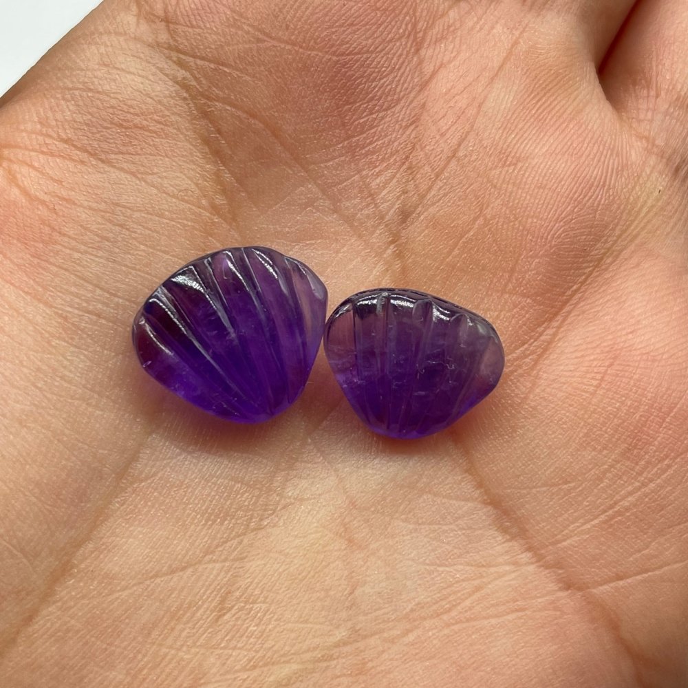 152 Pieces Mini Amethyst Shell Carving For DIY -Wholesale Crystals