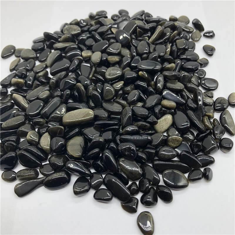 Golden Obsidian quartz Gravel Stone Chips -Wholesale Crystals