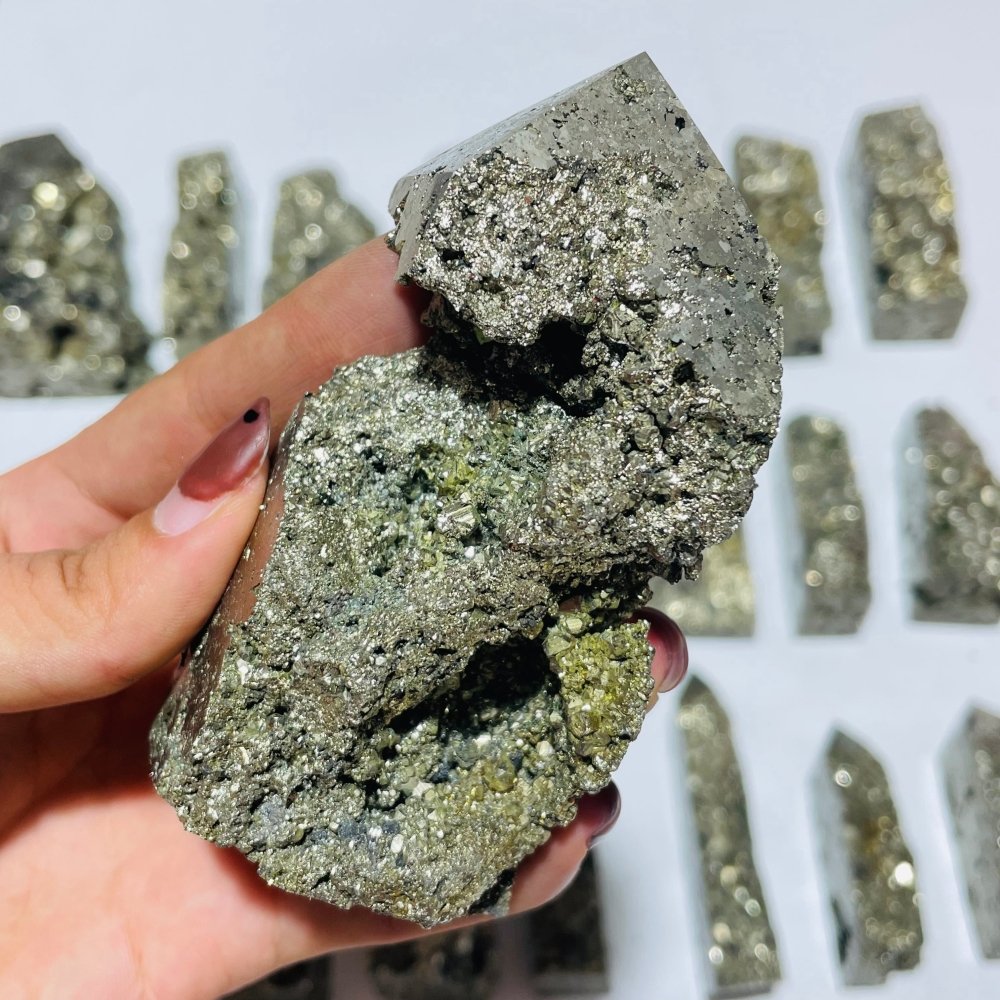 23 Pieces High Quality Pyrite Four-Sided Tower Point -Wholesale Crystals