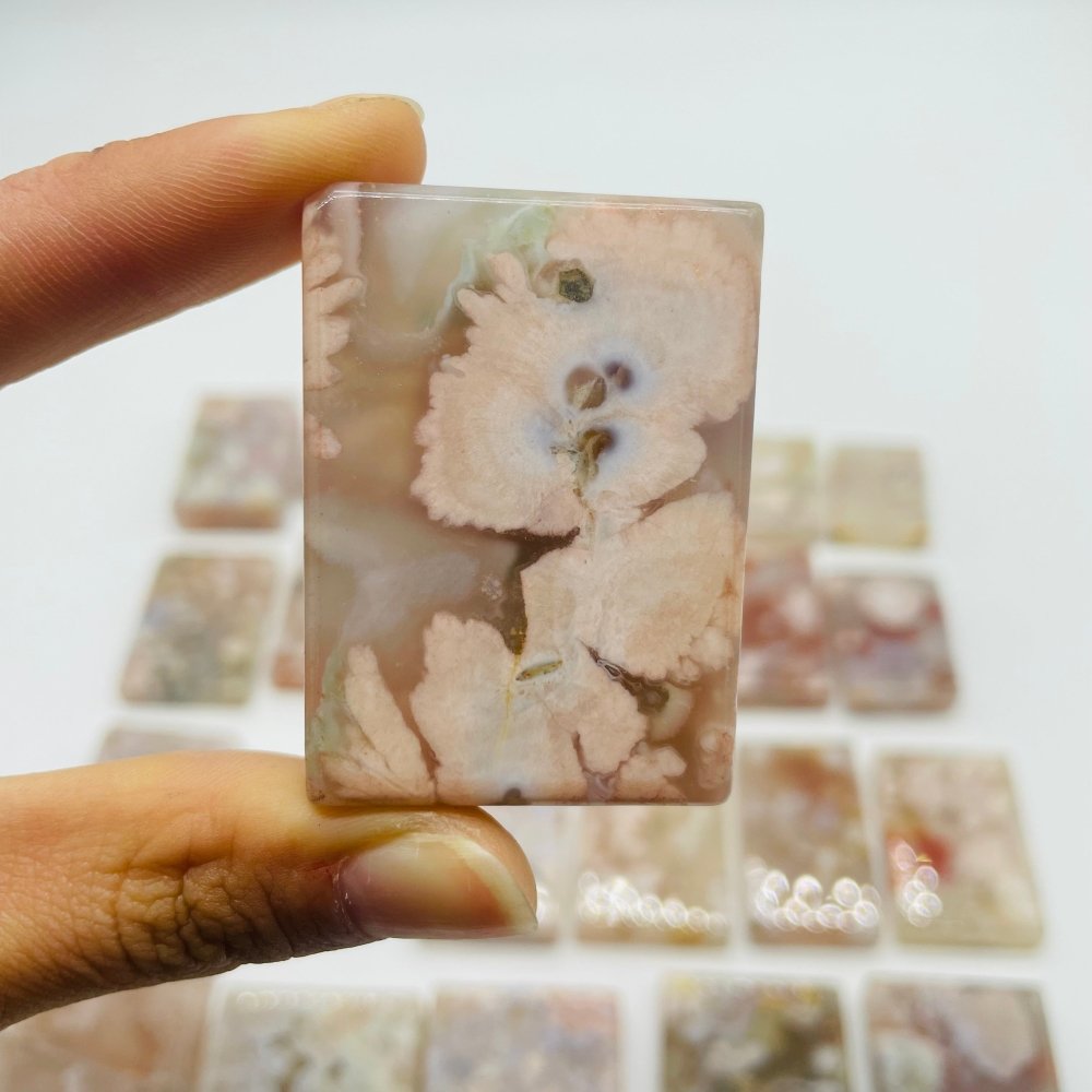 24 Pieces High Quality Sakura Flower Agate Cuboid -Wholesale Crystals