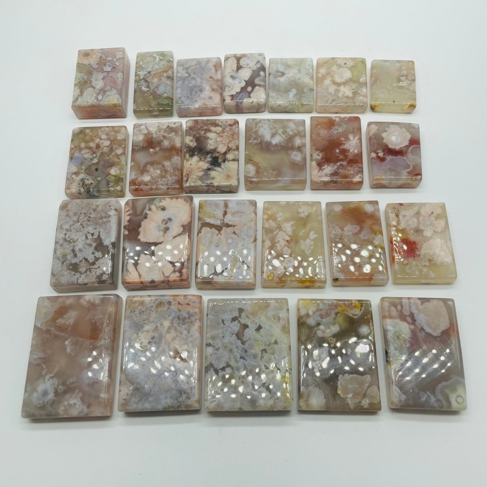 24 Pieces High Quality Sakura Flower Agate Cuboid -Wholesale Crystals