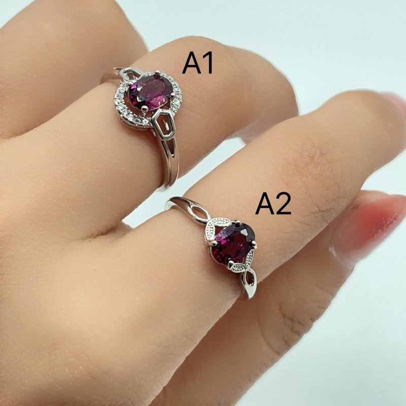 2Types Different Styles Purple Garnet Cut Faceted Ring Wholesale -Wholesale Crystals