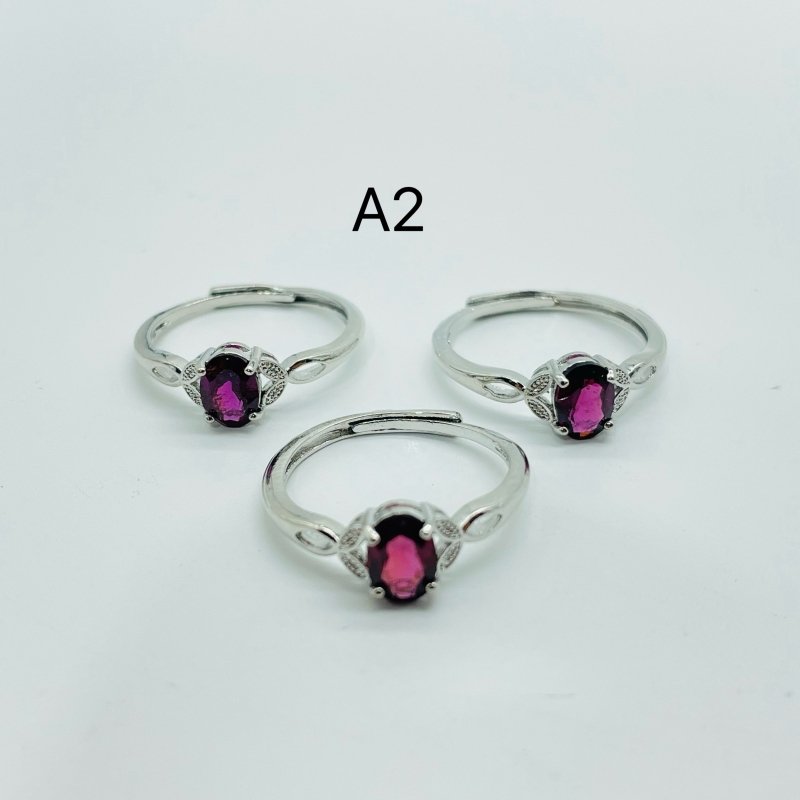 2Types Different Styles Purple Garnet Cut Faceted Ring Wholesale -Wholesale Crystals