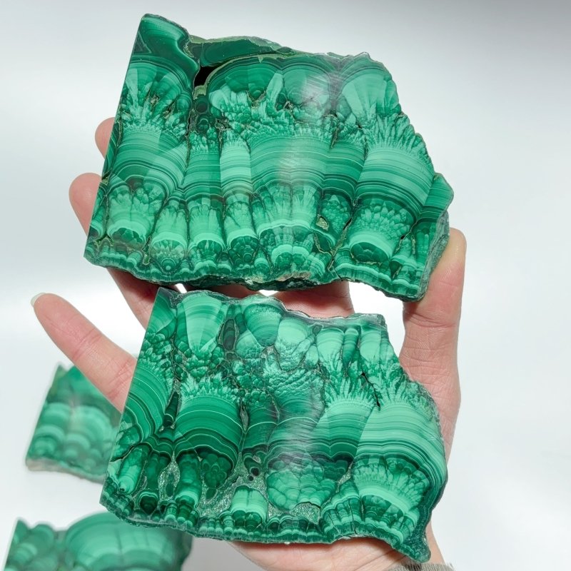 3 Pairs Beautiful Symmetry Malachite Slab -Wholesale Crystals