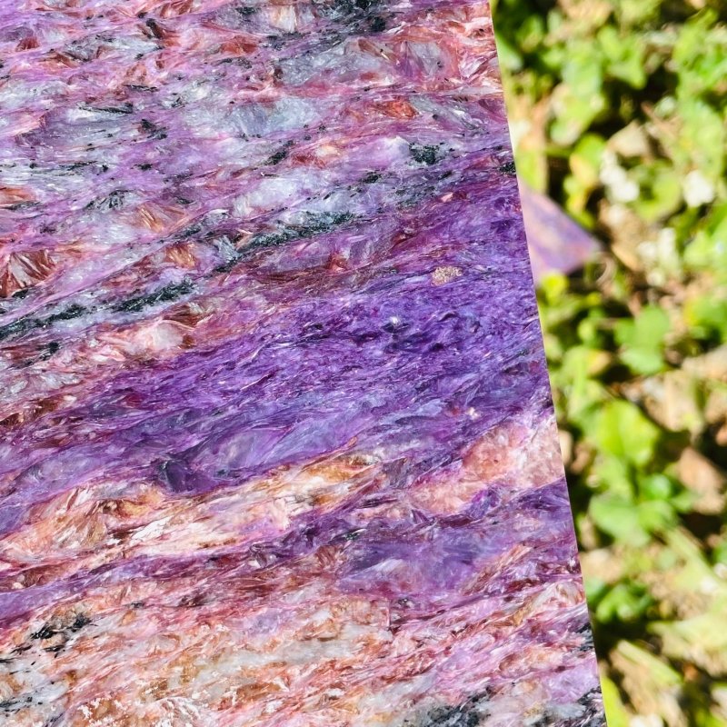 3 Pieces High Quality Charoite Slab -Wholesale Crystals
