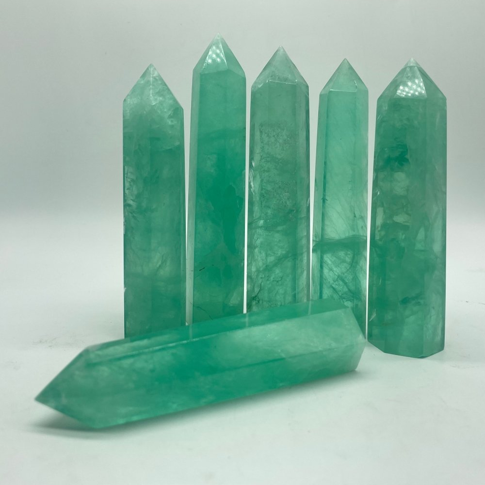 4-6Inch Green Fluorite Tower Points Wholesale -Wholesale Crystals