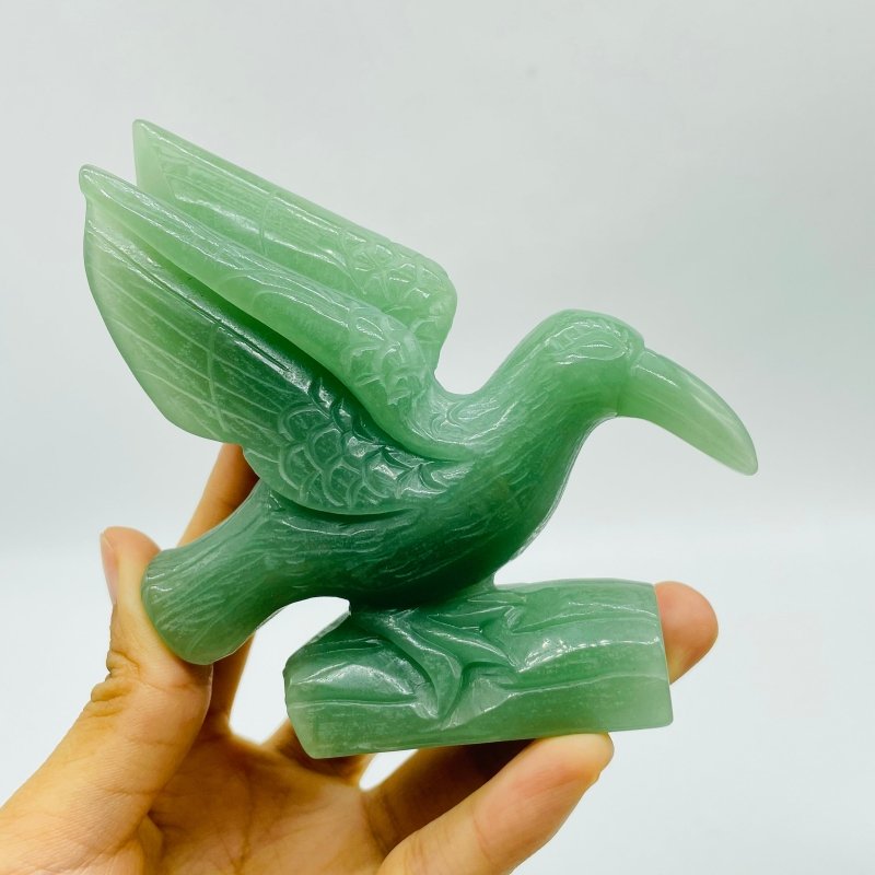 4 Pieces Green Aventurine Bird Carving -Wholesale Crystals