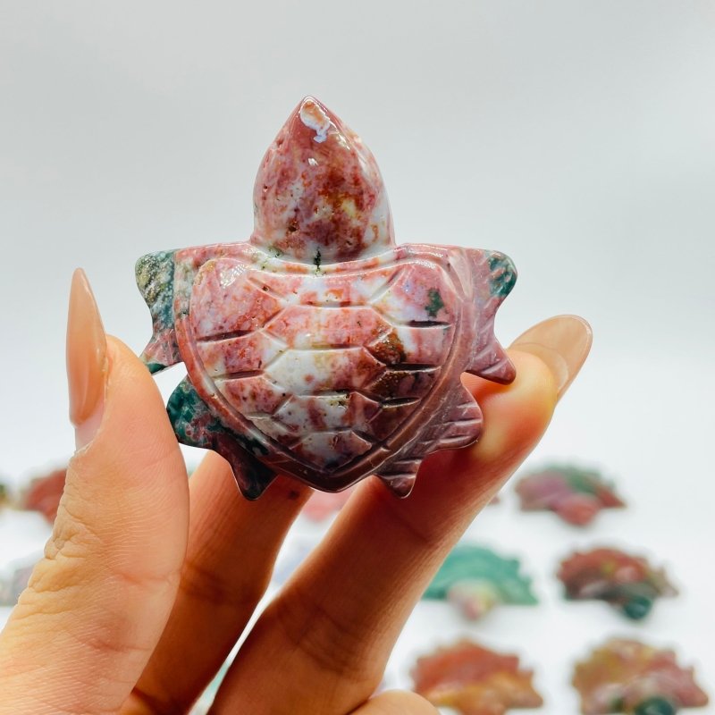 41 Pieces Colourful Ocean Jasper Sea Turtle Carving -Wholesale Crystals