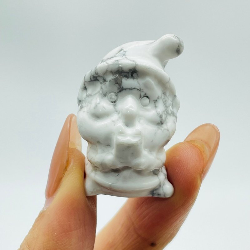 46 Pieces Howlite Christmas Santa Claus Carving Clearance(defective) - Wholesale Crystals